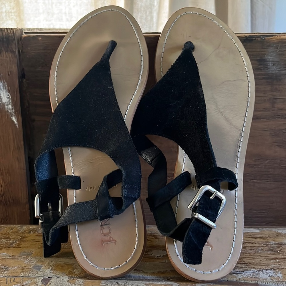 J.Crew Suede Black Sandals /Size 9